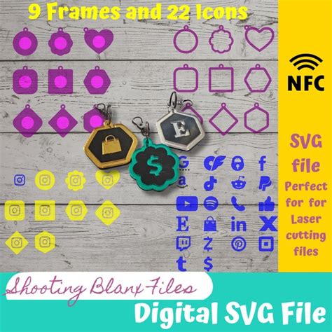 nfc qr code keychain|nfc keychain svg.